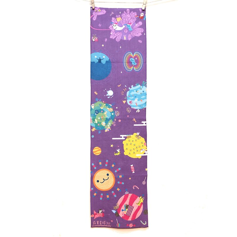 寂寞星球運動毛巾-宇宙能量-紫色-下單後製作-不接受退貨 - 運動衫/上衣 - 聚酯纖維 紫色