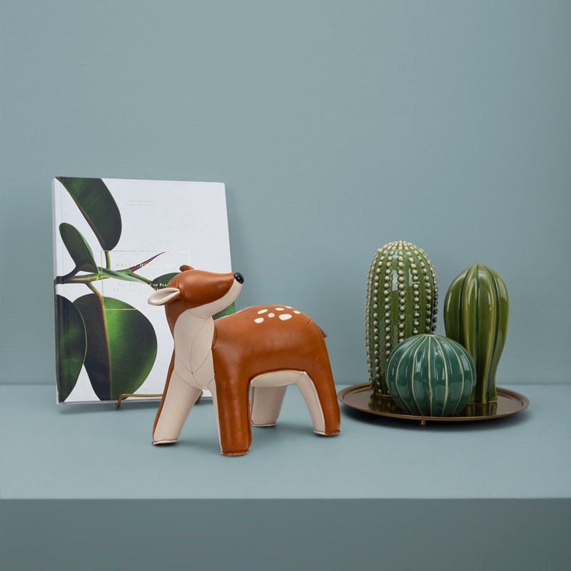 【書擋】凝望鹿Deer Luke擺飾 |新年禮 新居落成 生日禮 福祿安康 - 擺飾/家飾品 - 人造皮革 多色