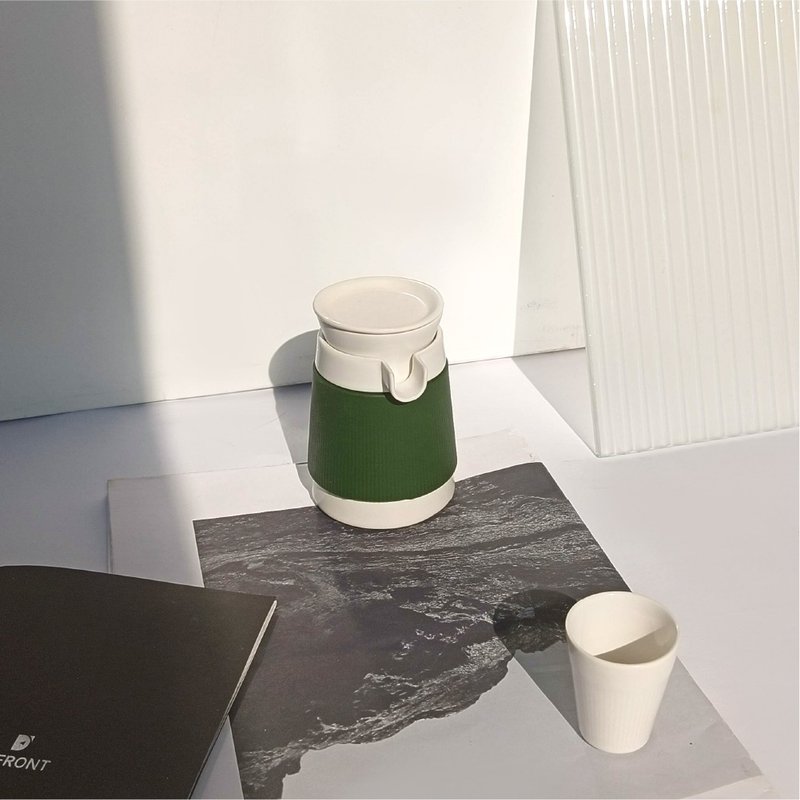 Small lighthouse new generation portable tea set set - ถ้วย - ดินเผา ขาว