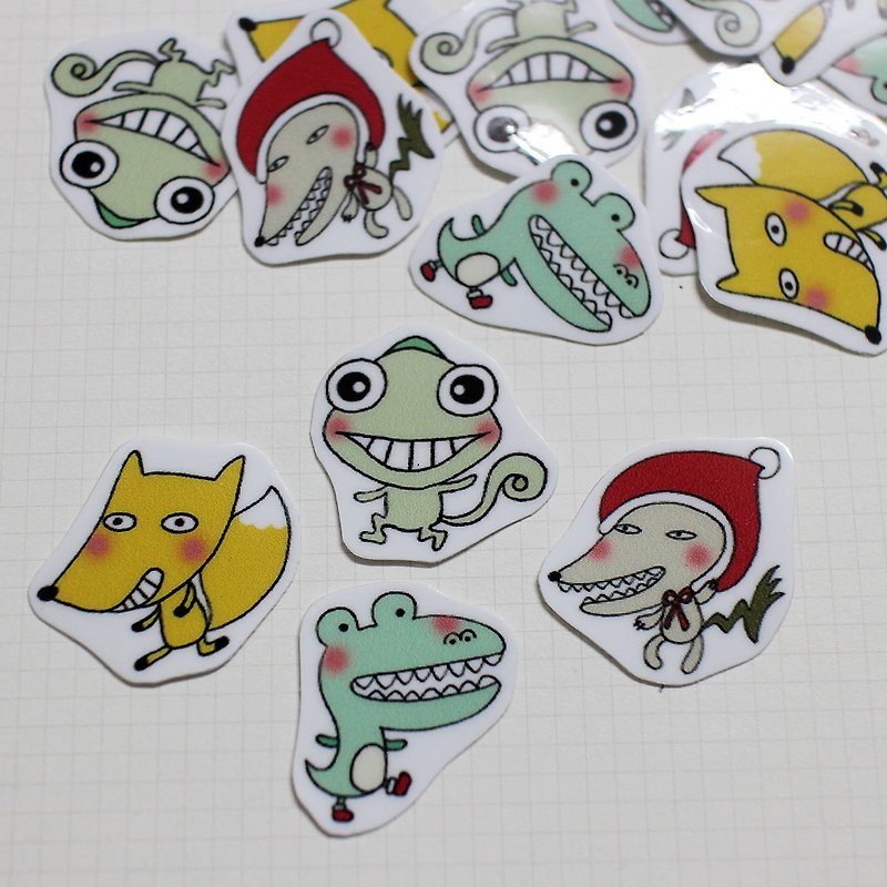 Mini Sticker Pack_Unlovable Zoo (20 pieces) - Stickers - Waterproof Material 