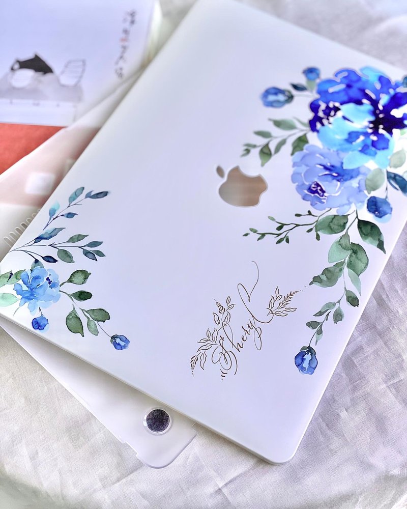 [Customized Gift] Computer Case Laptop MacBook Pro/Air 13 Home Design - Tablet & Laptop Cases - Plastic Blue