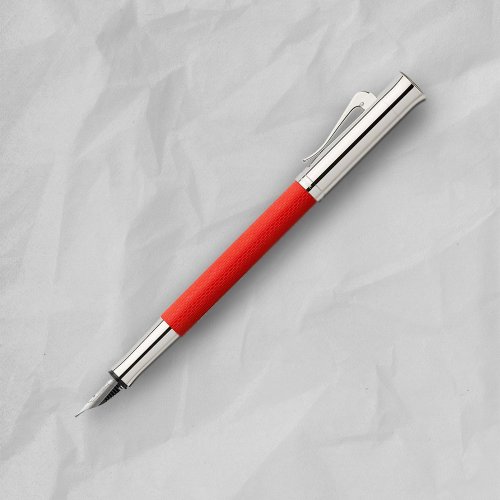 文聚 【Graf von Faber-Castell】繩紋飾鋼筆-印度紅 EF尖 VIP刻字服務