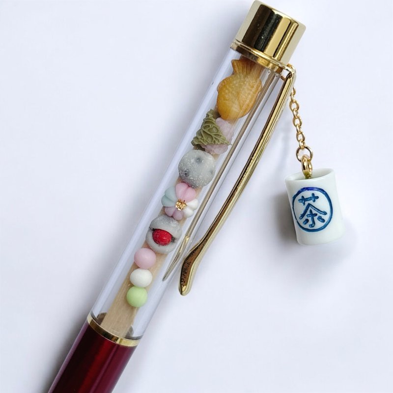 迷你和菓子造型原子筆 - 原子筆/中性筆 - 黏土 白色