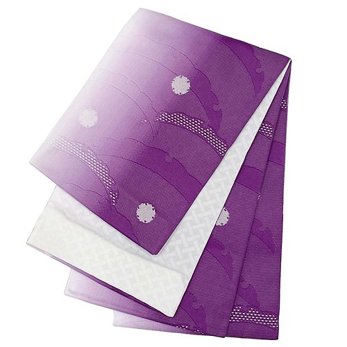 fuukakimono 女性 腰封 和服腰帶 小袋帯 半幅帯 日本製 紫 漸層