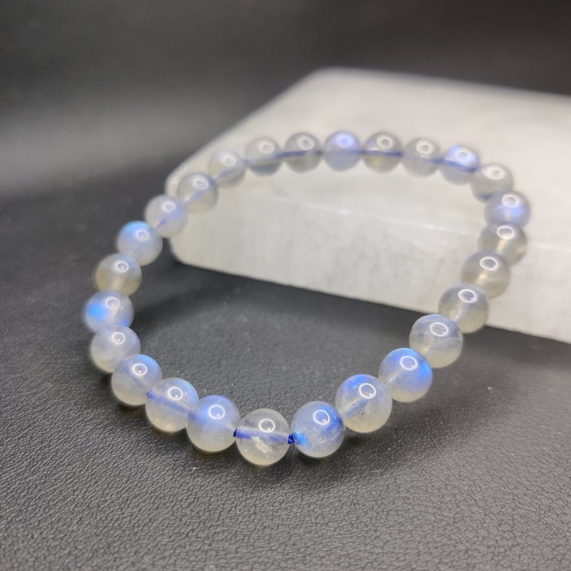 Blue Elongated Lime Moonstone Labradorite Bracelet Bracelet Natural Crystal Crystal Bracelet - Bracelets - Crystal 