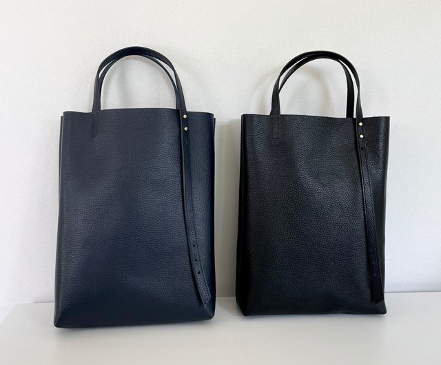 2WAYハンドル A4対応 牛シュリンクレザーのトートバッグ