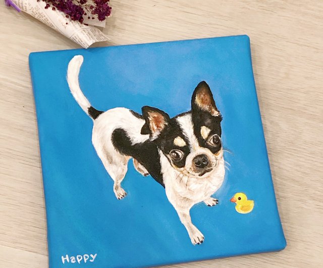 カスタマイズされたペットの絵/犬の油絵/ペットのような顔の絵