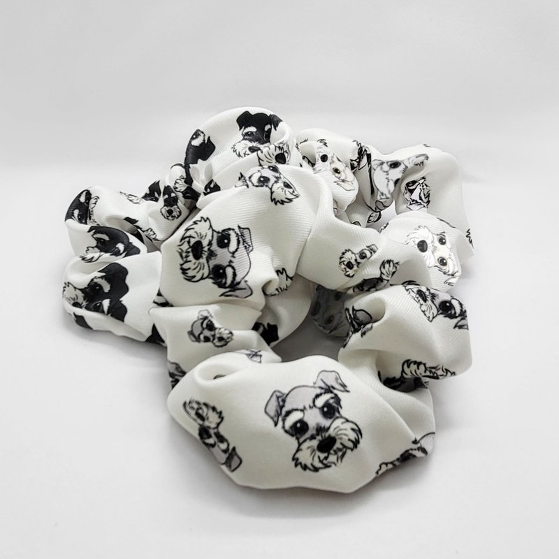 雪納瑞 4毛色 寵物圖樣髮圈 多寵物圖樣 大腸圈 髮飾 髮束 - 寵物推車/寵物背包/外出籠 - 聚酯纖維 多色