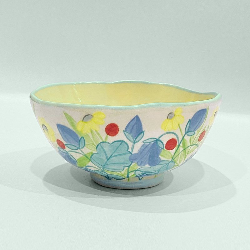 ดินเผา ถ้วย สีม่วง - ถ้วยชาม Blue bell Garden BOWL