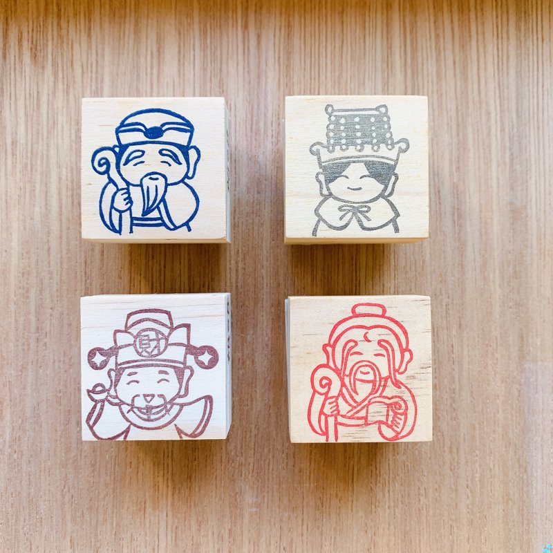 【手刻章】有保佑系列  媽祖、財神、月老、土地公 共計四款 - 印章/印台 - 其他材質 