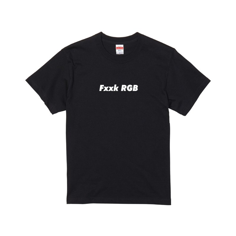 Fxxk RGB – Printed designer slogan pure cotton short-sleeved T-shirt - Men's T-Shirts & Tops - Cotton & Hemp 