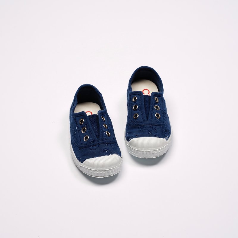 西班牙國民帆布鞋 CIENTA 70998 48 藍色 提花布料 童鞋 - 童裝鞋 - 棉．麻 白色