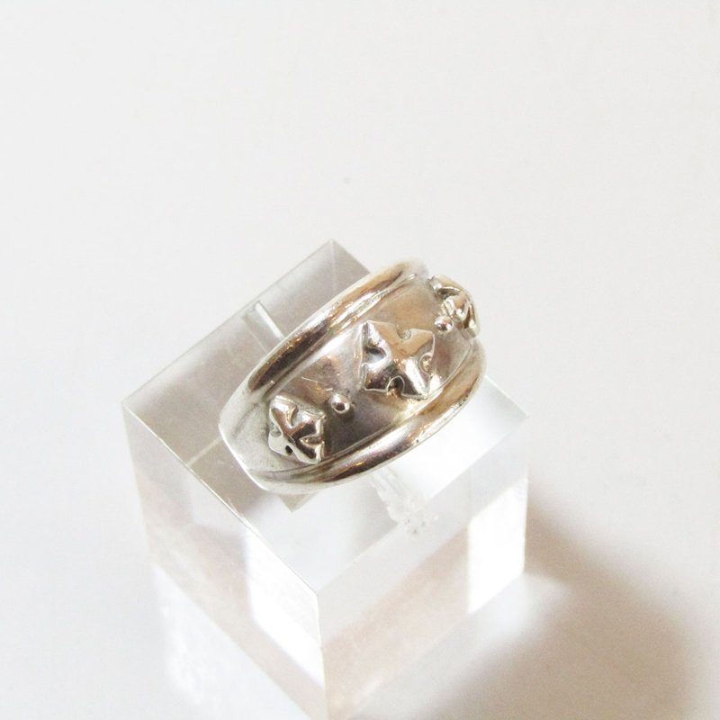 Vintage silver 925 moonstone design ring - 戒指 - 銀 銀色