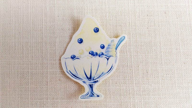 Calpisha shaved ice sticker - สติกเกอร์ - กระดาษ สีน้ำเงิน