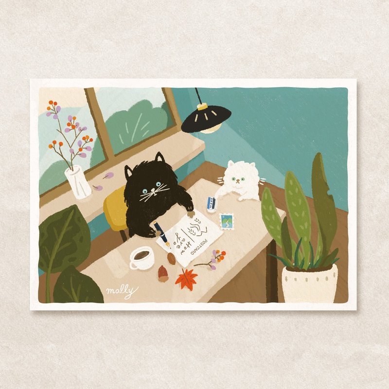 postcard-林間散步回來的午後 - 卡片/明信片 - 紙 綠色