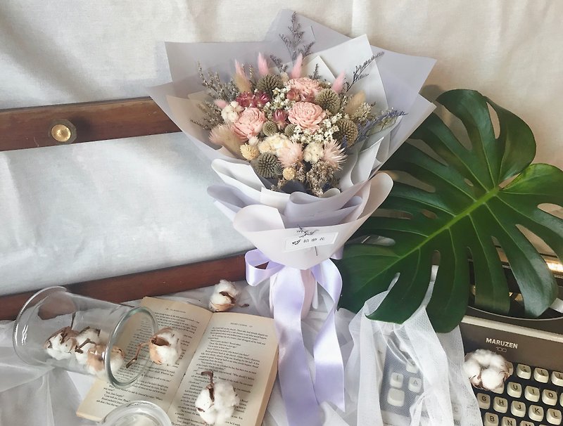 Dream Flower Graduation Bouquet / Dry Bouquet / Pink Bouquet / Gift / Graduation Gift - Dried Flowers & Bouquets - Plants & Flowers Pink
