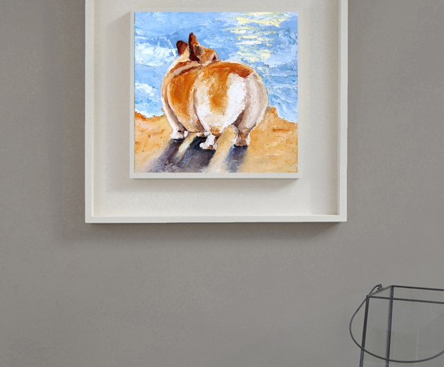 コーギー ウェルシュコーギー 犬 犬の絵 原画 絵画 鉛筆画