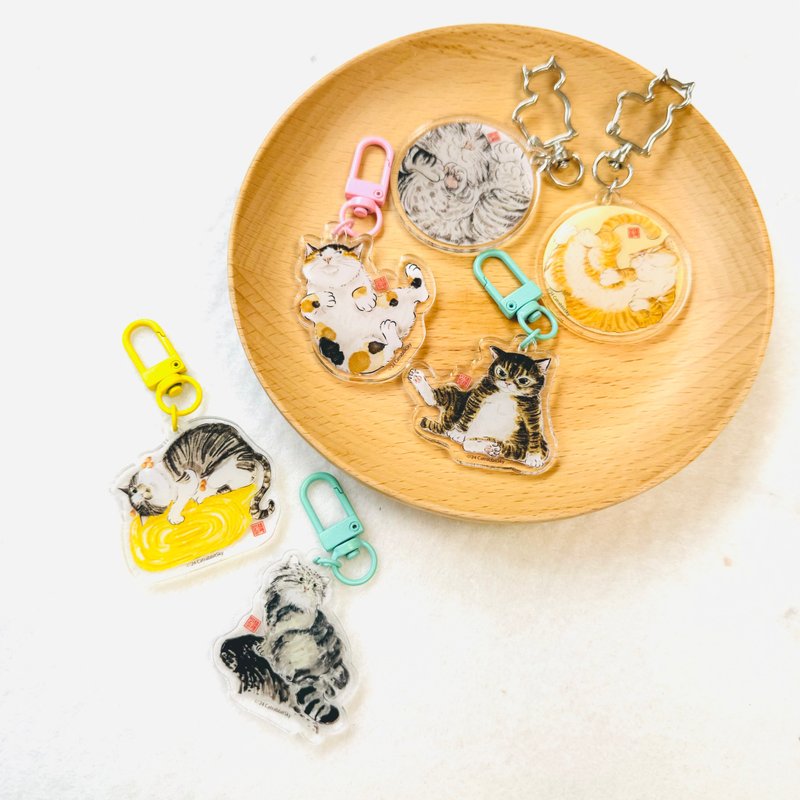 Cat Crystal Resin Keychain - Keychains - Plastic Multicolor