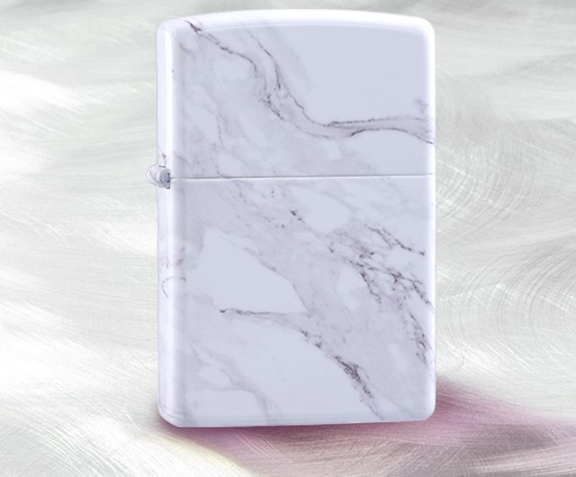 ZIPPO Official Flagship Store] Classic White Marble Windproof