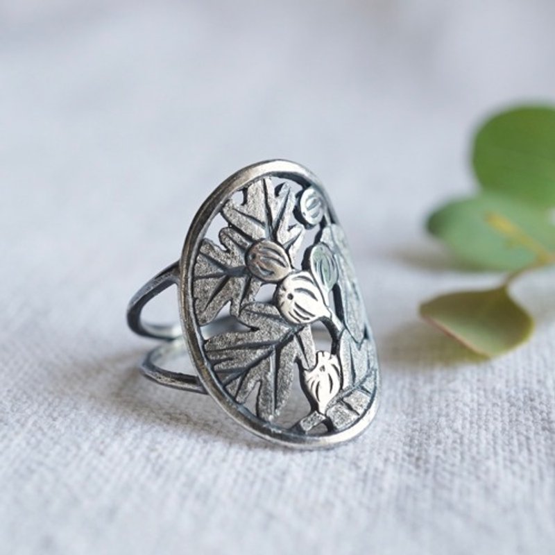 Fig ring [R102SV] - 戒指 - 其他金屬 