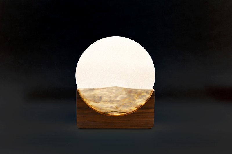 Translucent Stone painting lamp - โคมไฟ - หิน 