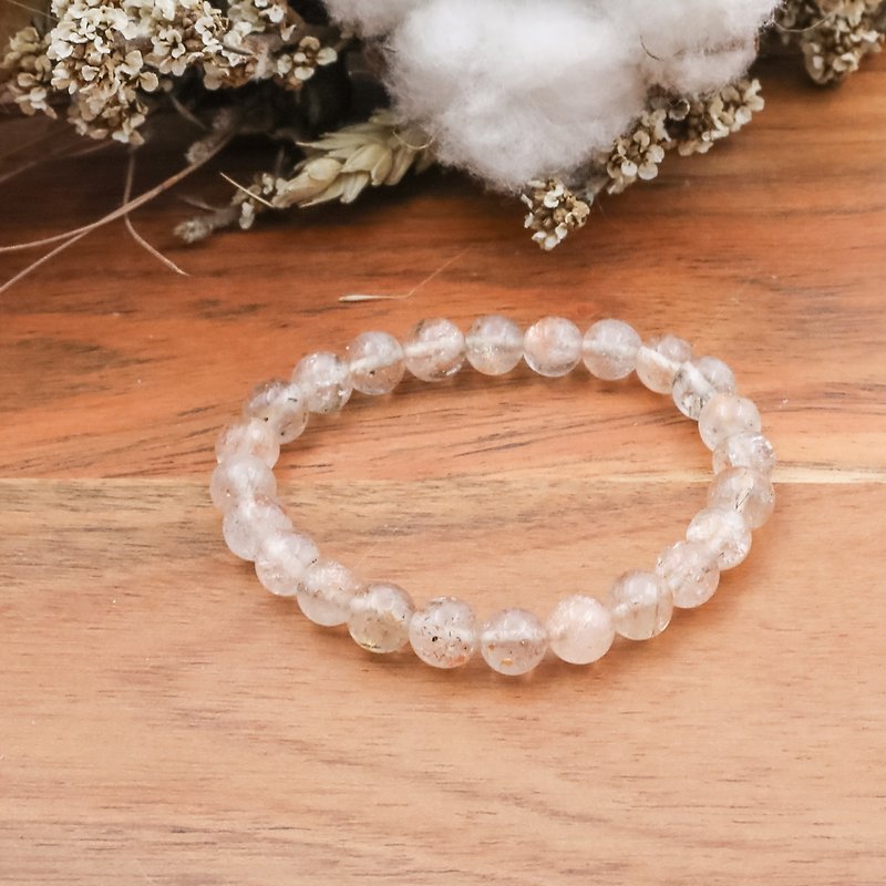 Strawberry crystal | original stone bracelet natural stone bracelet full ore series - สร้อยข้อมือ - เครื่องเพชรพลอย สึชมพู