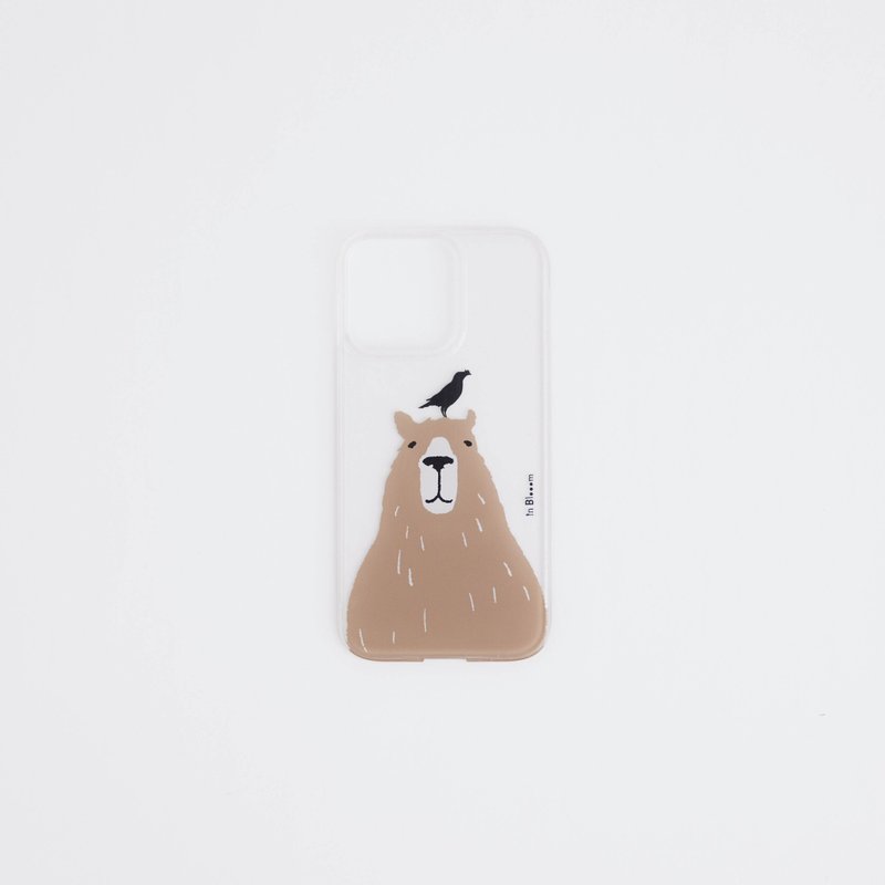 【現貨-NX背板】印花樂X犀牛盾-iPhone/印花動物園/水豚與八哥 - 手機殼/手機套 - 塑膠 黑色