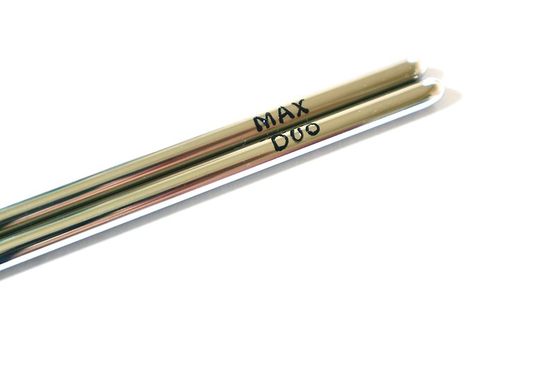 (Handmade custom wedding small objects in advance) 304 stainless steel chopsticks (limited to custom English) - ช้อนส้อม - โลหะ สีเทา