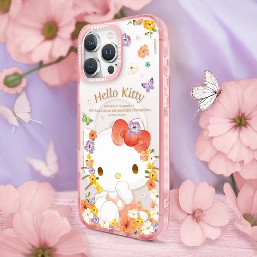 永橙.GARMMA-三麗鷗/吉伊卡哇/貓福珊迪/蠟筆小新正式授權商 GARMMA Hello Kitty iPhone 16系列 磁吸款保護殼 花田漫步