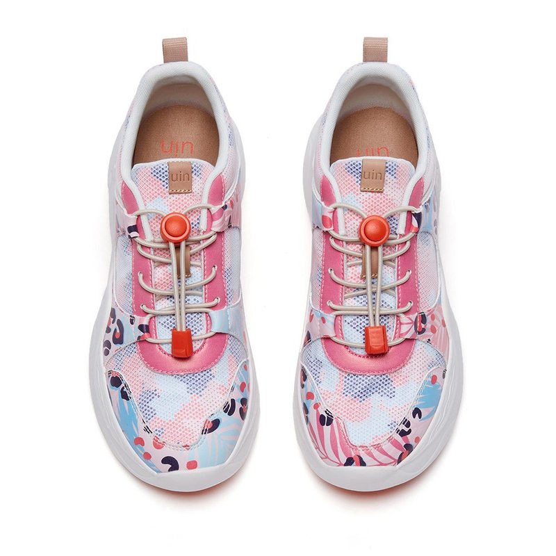 【Uin】Spanish Original Design | Pink Spring Painted Casual Women's Shoes - รองเท้าลำลองผู้หญิง - วัสดุอื่นๆ หลากหลายสี