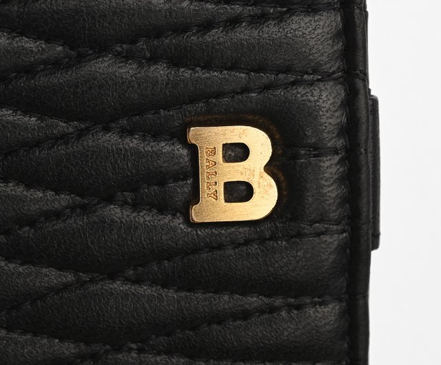 Bally wallet discount with metal b