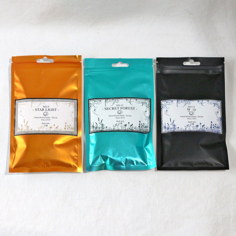 天然精油紓壓沐浴鹽70g/隨身包 - 沐浴乳/沐浴用品 - 精油 多色