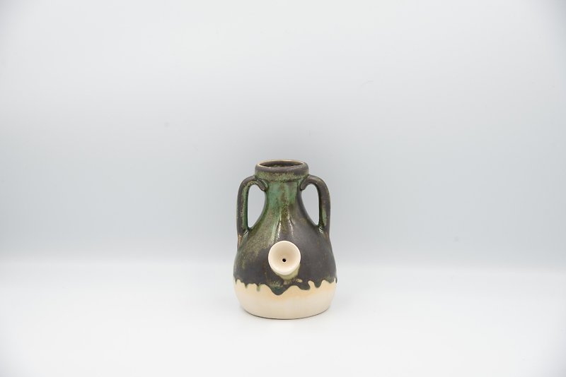セラミックボング花瓶、チョコレート柄 - 花瓶・植木鉢 - 陶器 ブラウン