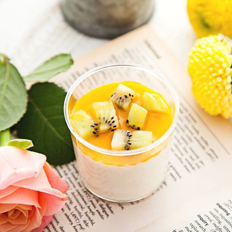 4 Lei Anna enrolled [French] handmade dessert fresh mango pure natural cheese # # # drip without good taste fragrant fresh mango kiwi # - เค้กและของหวาน - อาหารสด สีส้ม