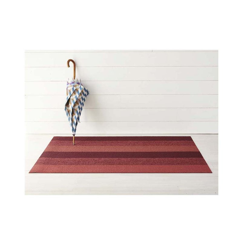 Marbled Stripe Series Foot Mat-46X71CM-Ruby - Rugs & Floor Mats - Plastic Red