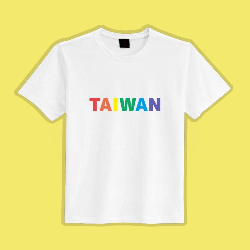 TAIWAN Colorful Taiwan Clothing T-shirt White T Children's Clothes Short-sleeved Pure Cotton Moisture-wicking Cool Sensitive Clothing - เสื้อยืดผู้ชาย - ผ้าฝ้าย/ผ้าลินิน หลากหลายสี