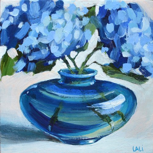 油絵 (アジサイ) 油絵 絵画 【アジサイの花】 | HIROSHI1990