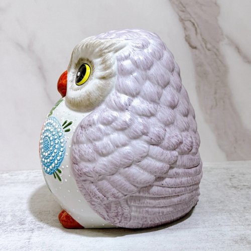 九谷焼のフクロウ | 紫勝 - ショップ ourlittlezoneluckycat 置物 - Pinkoi