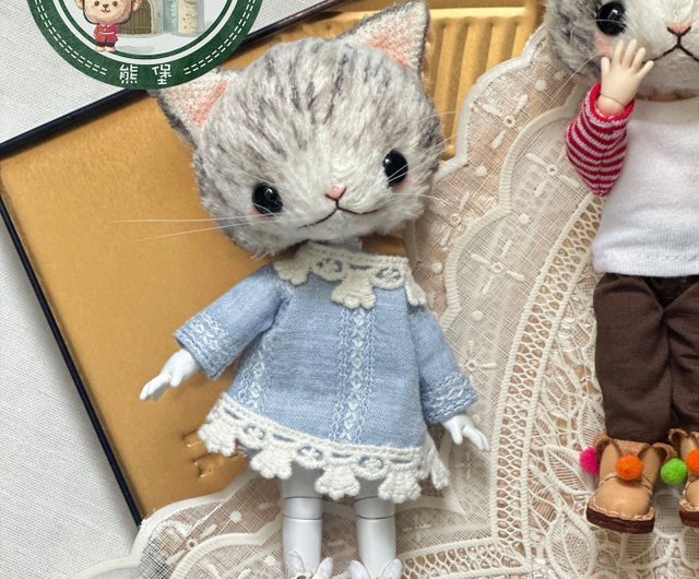 グルメシリーズ - OB11 猫 手作りアーティスト テディベア マオハイ テディベア 子猫