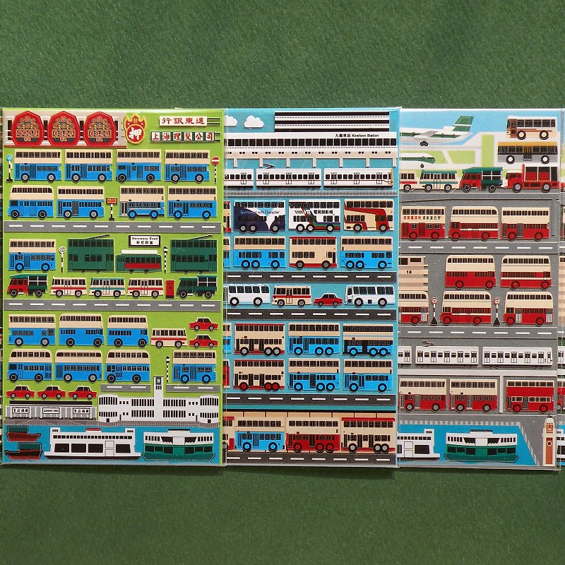乗り物シール 2~3枚セット (香港1980-1983) - シール - 防水素材 レッド