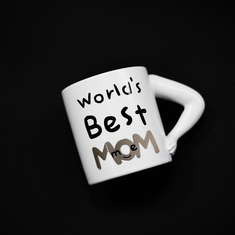 For mothers akimbo cup, temperature-sensitive color-changing mug, mother cup - แก้ว - เครื่องลายคราม ขาว