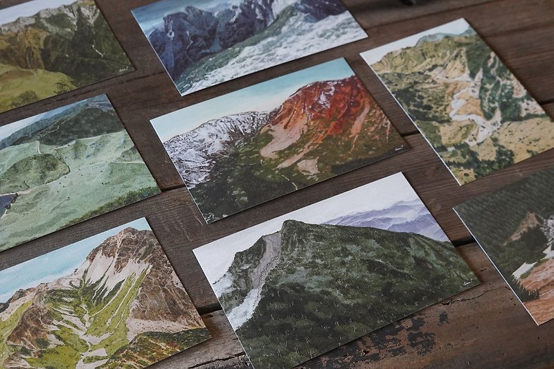 Yunsen Peak - Taiwan Mountain Card - การ์ด/โปสการ์ด - กระดาษ สีเขียว