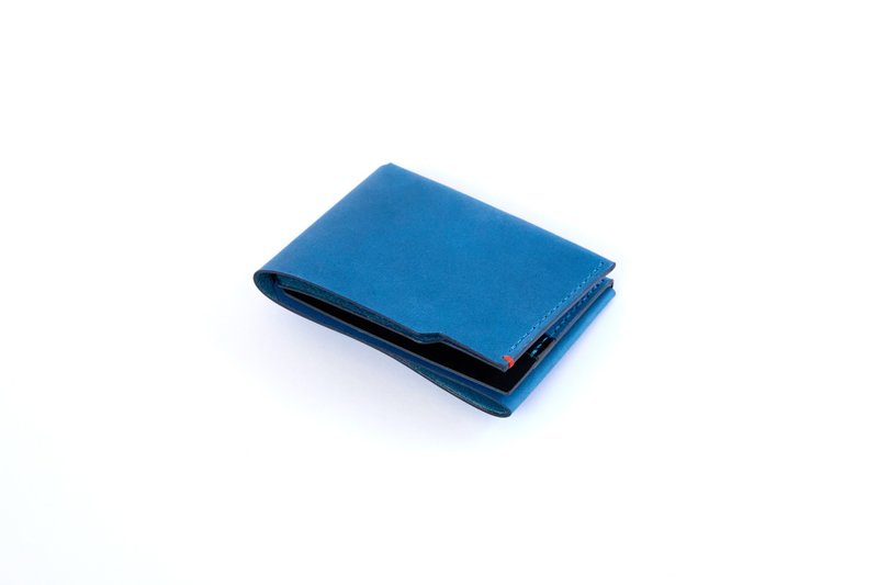 Handmade course Slim folding short clip | wallet | wallet | leather | genuine leather | gift - Leather Goods - Genuine Leather 