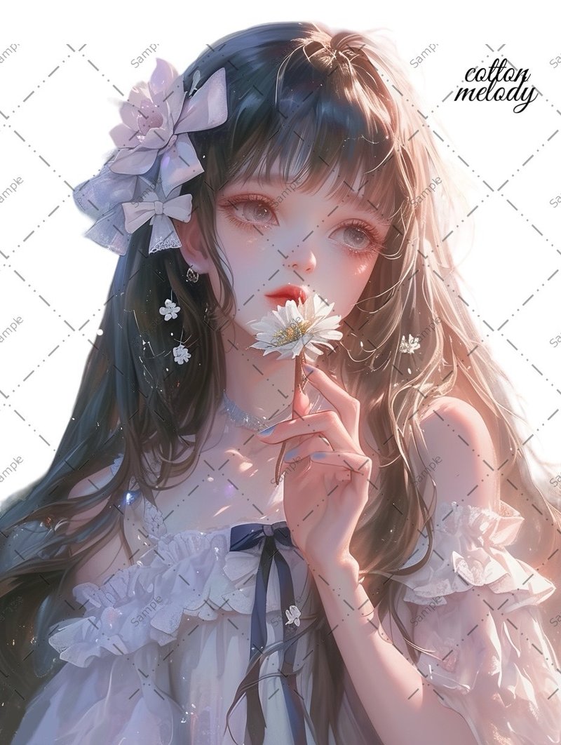 original sticker no.805 人物ステッカー オリジナルステッカー 人物ステッカー 女の子ステッカー オリジナル人物ステッカー - 貼紙 - 紙 