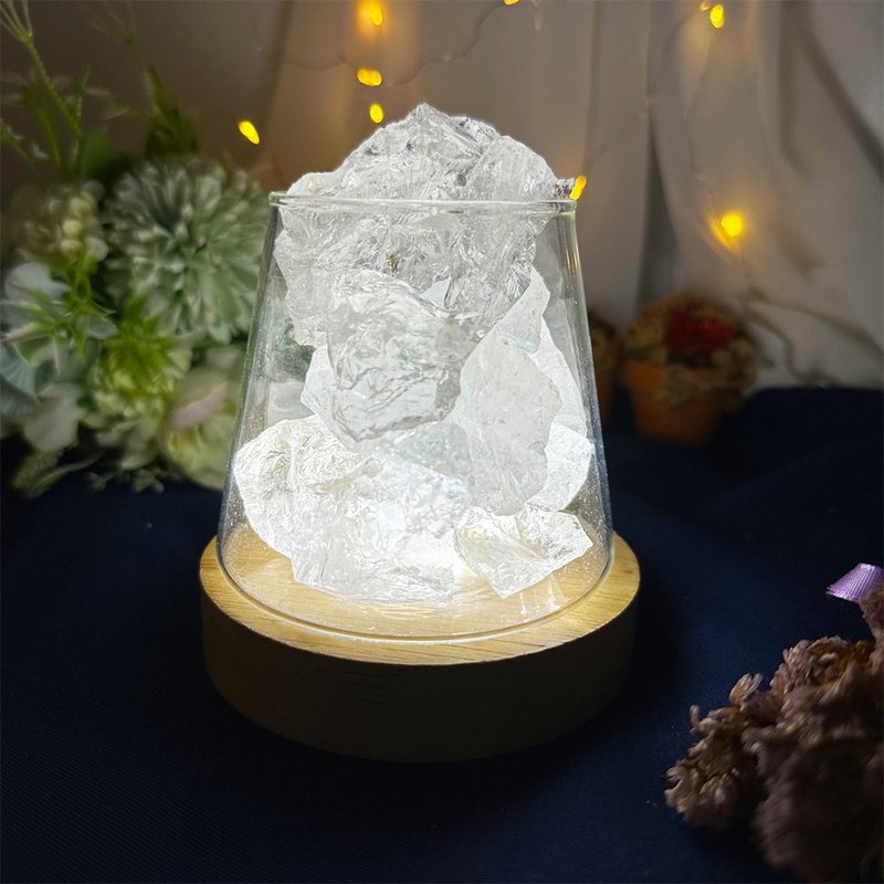 【MU工坊】白水晶擴香燈/水晶擴香燈/水晶碎石/鹽石小夜燈/擴香燈 - 燈具/燈飾 - 其他材質 
