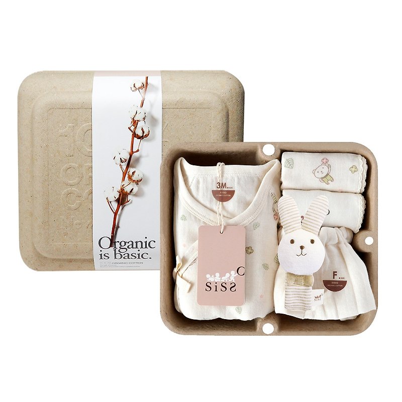 [SISSO Organic Cotton] Send you a small flower butterfly gift box 3M 6M - ของขวัญวันครบรอบ - ผ้าฝ้าย/ผ้าลินิน ขาว