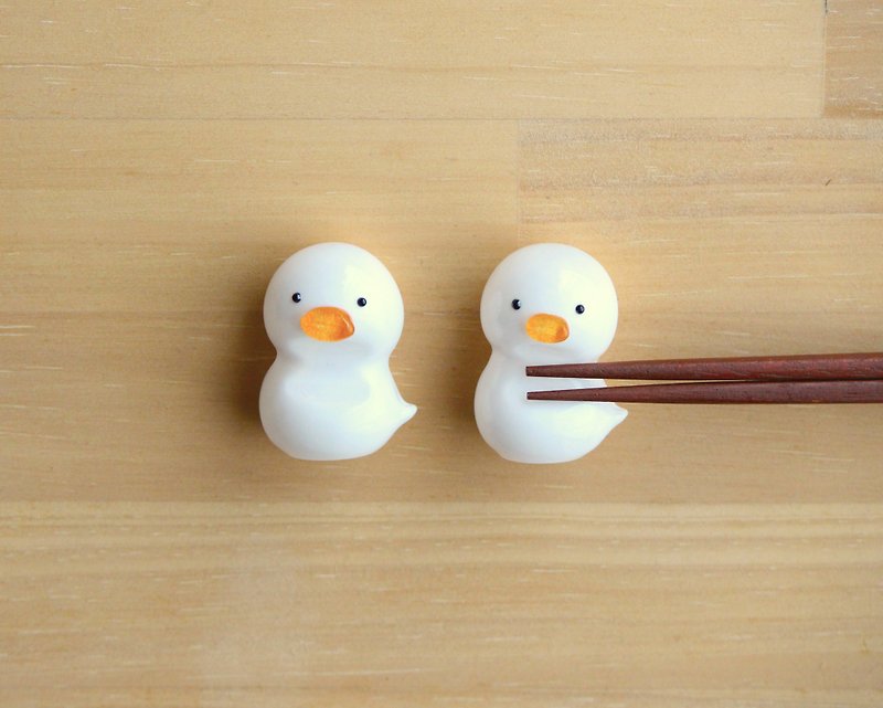 立てて飾れるアヒルのお箸置き【１個】 - 筷子/筷子架 - 玻璃 