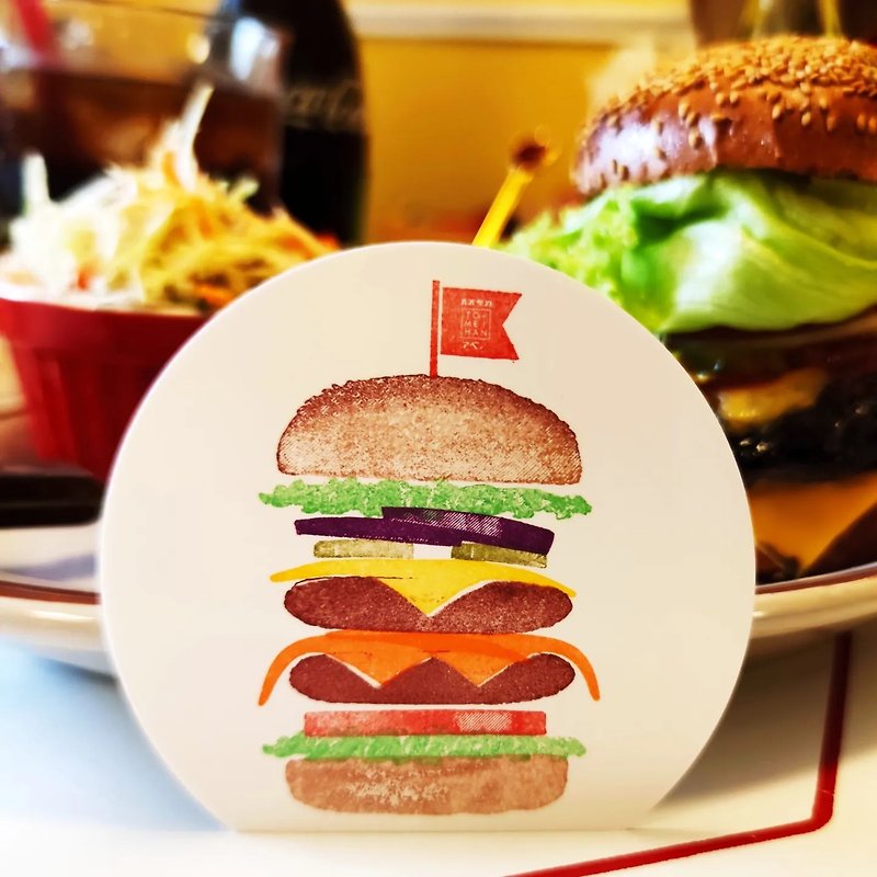Dream hamburger stamp that can be stacked as much as you like TO-MEI HAN tower stacked burger - ตราปั๊ม/สแตมป์/หมึก - เรซิน สีใส