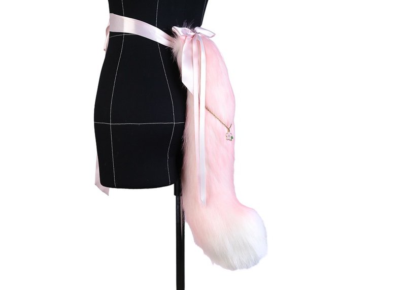 Sakura Kitten Tail Faux Fur Tail - 其他 - 其他人造纖維 粉紅色