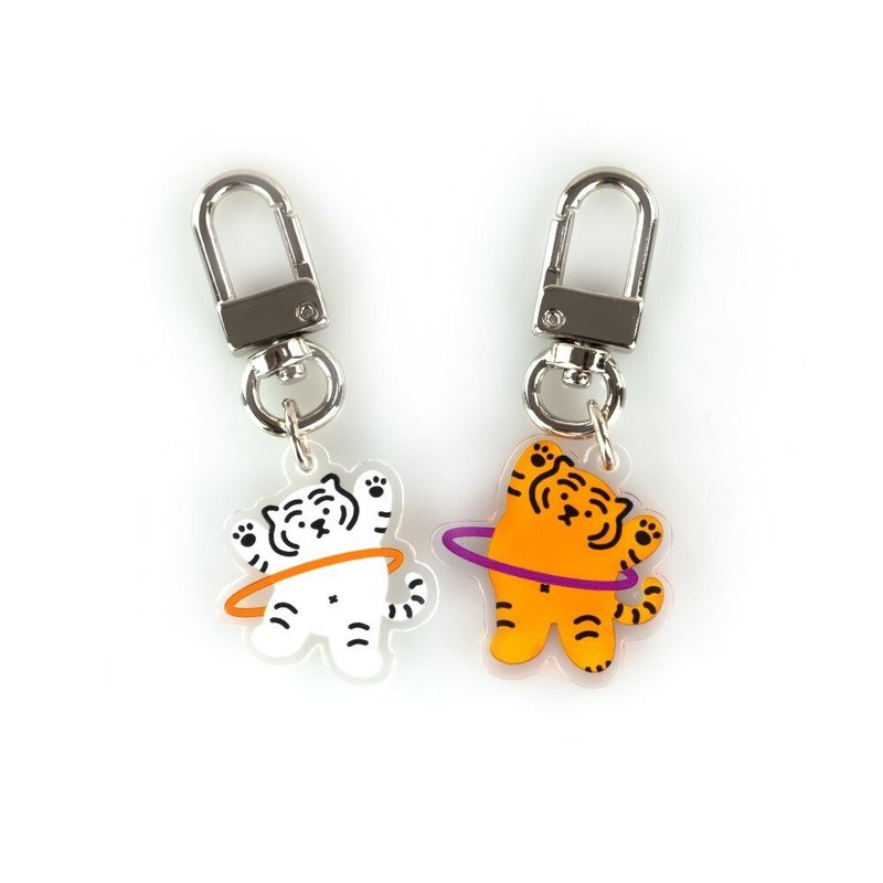 躺肥虎 呼拉圈 壓克力鑰匙圈 / 吊飾 - 鑰匙圈/鑰匙包 - 壓克力 
